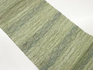  紗 すくい織よろけ縞に横段模様織出し名古屋帯